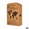 Sleutelkastje Wereldkaart Bruin Kurk Hout MDF 20 x 7,5 x 29 cm (6 Stuks)