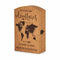 Sleutelkastje Wereldkaart Bruin Kurk Hout MDF 20 x 7,5 x 29 cm (6 Stuks)