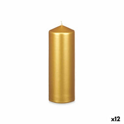 Kaars Gouden 7 x 20 x 7 cm (12 Stuks)