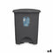 Pedaalemmer Antraciet Plastic 30 L (4 Stuks)