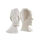 Bokstöd DKD Home Decor Hars Modern Gezicht 22 x 17 x 24 cm