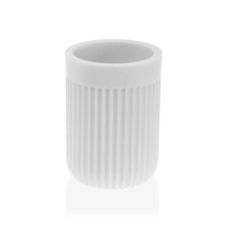 Tandenborstelhouder STRIA Wit Hars (7,3 x 10,3 x 7,3 cm)