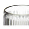Kaarshouder Strepen Grijs Kristal 7,5 x 7,8 x 7,5 cm (12 Stuks)