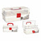 Multi-functionele Kist Rood Transparant Plastic 33 x 15 x 19,5 cm (8 Stuks)