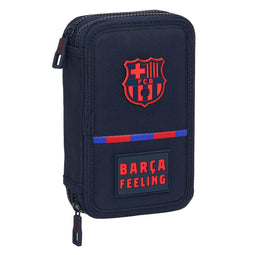 Schooletui met Accessoires F.C. Barcelona Marineblauw 12.5 x 19.5 x 4 cm (28 Onderdelen)