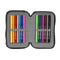 Schooletui met Accessoires F.C. Barcelona Marineblauw 12.5 x 19.5 x 4 cm (28 Onderdelen)