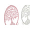 Ophangdecoratie DKD Home Decor Boomstructuur Wit Beige Grijs Roze 15 x 3 x 44 cm (4 Stuks)