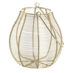 Lykta Kaarshouder Gouden Ijzer Lykta 18 x 18 x 24 cm
