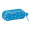 Pennenetui met 2 vakken Los Pitufos Blauw 21 x 8 x 6 cm