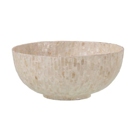 Kom 33 x 33 x 14,5 cm Wit Parelmoer