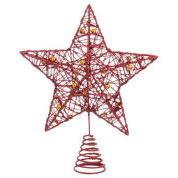 Kerstversiering Rood Metaal Boomstructuur 20 x 5 x 25 cm