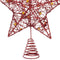 Kerstversiering Rood Metaal Boomstructuur 20 x 5 x 25 cm