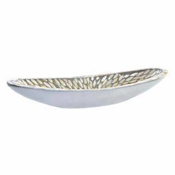 Middenstuk DKD Home Decor Mozaïek Ziverachtig Grijs Parelmoer Hars (50 x 16 x 8 cm)
