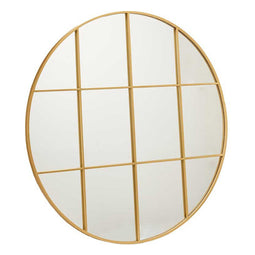 Wandspiegel Cirkelvormig Gouden Metaal (100 x 2,5 x 100 cm)