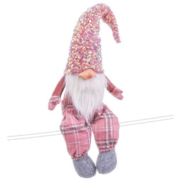 Kerstversiering Roze Polyresin Zand Weefsel 58 cm