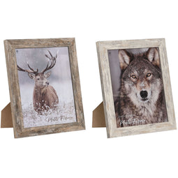 Fotolijsten Home ESPRIT Wit Natuurlijk Kristal polyestyreen Scandinavisch 24,6 x 2 x 29,6 cm (2 S...