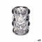 Kaarshouder Microbolletjes Grijs Kristal 8,4 x 12,5 x 8,4 cm (12 Stuks)