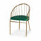 Stoel Stangen Groen Gouden 51 x 81 x 52 cm (2 Stuks)