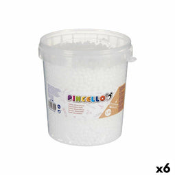 Materiaal voor handarbeid Ballen Wit polyestyreen (6 Stuks)
