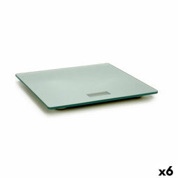 Digitale Personenweegschaal Transparant Zilverkleurig Kristal Plastic 2,8 x 31 x 31 cm (6 Stuks)