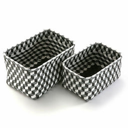 Set van opstapelbare opbergboxen Versa Polypropyleen 2 Onderdelen Fusion (23 x 20 x 33 cm)