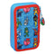 Dubbele etui PJ Masks Blauw 12.5 x 19.5 x 4 cm (28 Onderdelen)