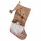Kerstsok Beige Weefsel Kerstman 30 x 3 x 47 cm