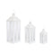 Lykta Home ESPRIT Wit Kristal Ijzer Shabby Chic 20 x 20 x 55 cm (3 Onderdelen)