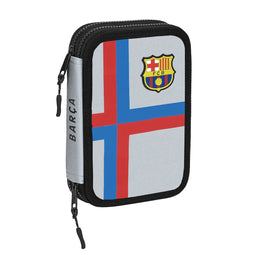 Dubbele etui F.C. Barcelona Grijs (13.5 x 20.5 x 4.5 cm) (34 Onderdelen)