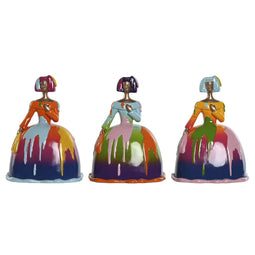 Decoratieve figuren Home ESPRIT Multicolour Dame 21 x 16 x 25 cm (3 Stuks)