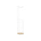 Toiletrolhouder Wit Metaal Bamboe 16,5 x 63,5 x 16,5 cm (4 Stuks)