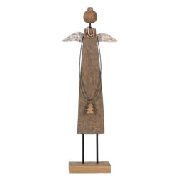 Kerstversiering Natuurlijk Mangohout Engel 22 x 8,5 x 71,5 cm