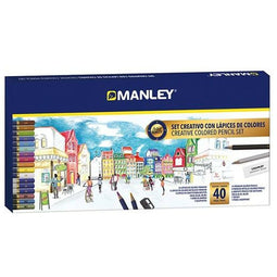 Tekenset Manley 40 Onderdelen Multicolour