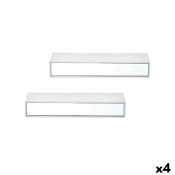 Planken Hout MDF 2 Onderdelen Spiegel Set (4 Stuks)