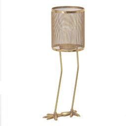 Kaarshouder 25,5 x 20 x 68,5 cm Gouden Metaal