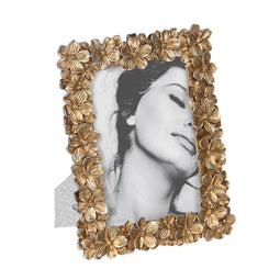 Fotolijsten Gouden Polyresin Blommor 18,4 x 1,8 x 23,2 cm