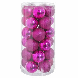 Kerstballen Fuchsia Plastic Purpurine 6 x 6 x 6 cm (30 Stuks)