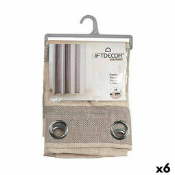 Gordijn Beige Grijs 140 x 0,1 x 260 cm (6 Stuks)
