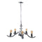 Plafondlamp 63,5 x 60,5 x 91 cm Kristal Metaal Zilver