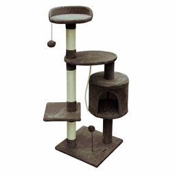 Krabpaal voor katten Gloria 40 x 112 x 40 cm Bruin Hout Sisal