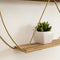 Planken Vinthera Moa Gouden Staal 50 x 12 cm (6 Stuks)