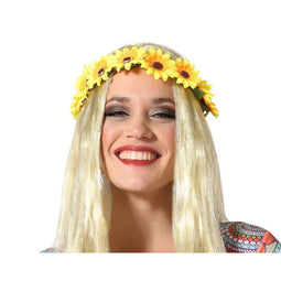 hoofdband Blommor Geel Jaren 60