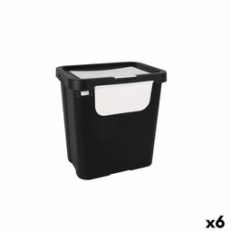 Recycling prullenbak Tontarelli Moda double Wit (6 Stuks) 24 L