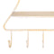 Planken 39,5 x 10,5 x 70 cm Natuurlijk Metaal Wit