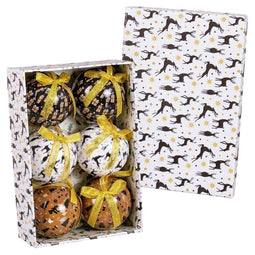 Kerstballen Multicolour Papier Polyfoam Rendier 7,5 x 7,5 x 7,5 cm (6 Stuks)