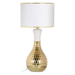 Bureaulamp 34 x 34 x 51 cm Keramisch Gouden Wit