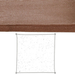 Schaduwdoeken Zonnetent 5 x 5 m Chocolade Polyethyleen 500 x 500 x 0,5 cm