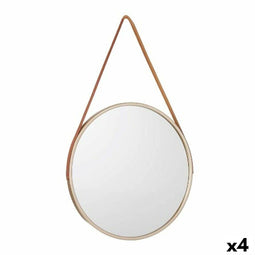Wandspiegel Bruin champagne Kristal Polyskin 45 x 45 x 3 cm (4 Stuks)