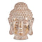 Decoratief tuinfiguur Boeddha Kop Wit/Goud Polyresin (45,5 x 68 x 48 cm)