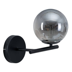 Muurlamp 27,5 x 20 x 20 cm Kristal Zwart Metaal